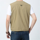 Стильный мужской повседневный жилет с несколькими карманами